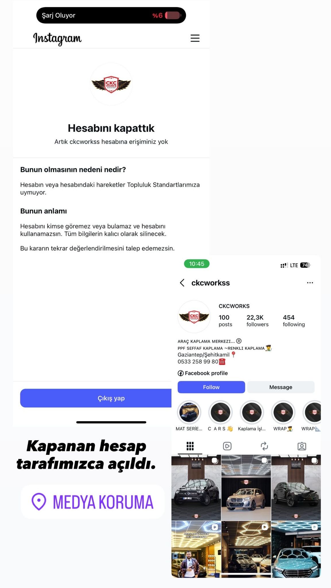 Kapanan veya Askıya alınan ınstagram hesabı açma Hemen Çözüm